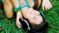 pic for Smiling Girl Listening To Music 